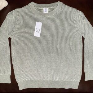 GAP Ribbed Crewneck Sweater in Sage Green